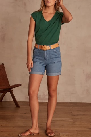 Short vaquero - Azul