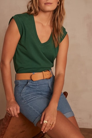 Short vaquero - Azul