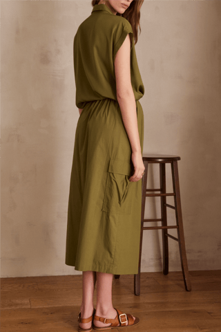 Falda recta - Verde oliva