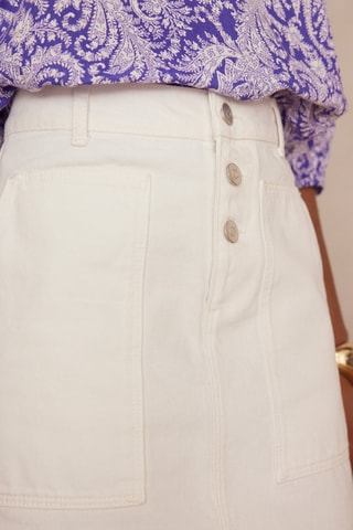 Falda recta - Blanco