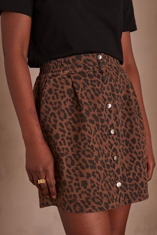 Falda recta - Marrón oscuro