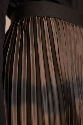 Falda plisada - Marrón oscuro