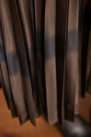 Falda plisada - Marrón oscuro