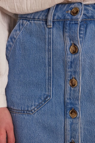 Falda recta vaquera - Azul