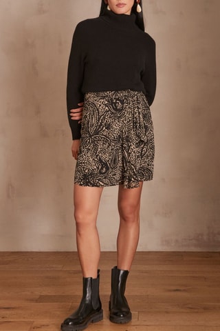 Falda cruzada - Negro