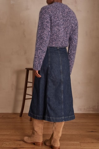 Falda recta vaquera - Índigo