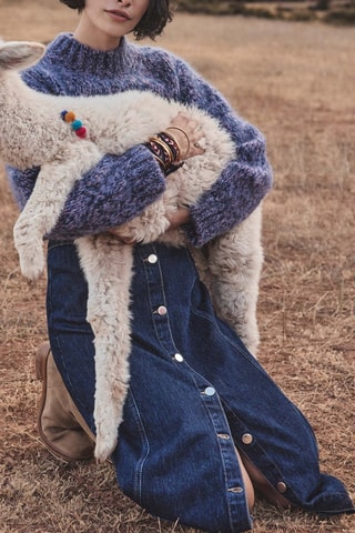 Falda recta vaquera - Índigo