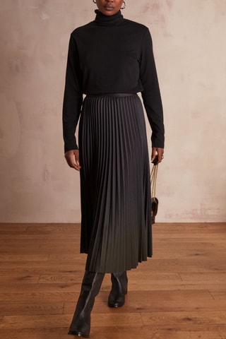 Falda plisada - Caqui