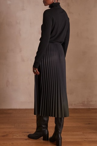 Falda plisada - Caqui