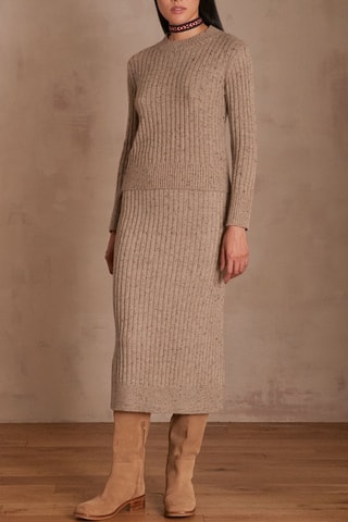 Falda recta - Topo oscuro