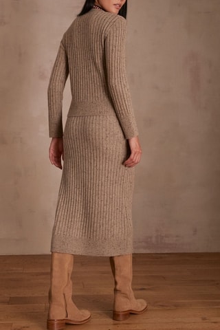 Falda recta - Topo oscuro