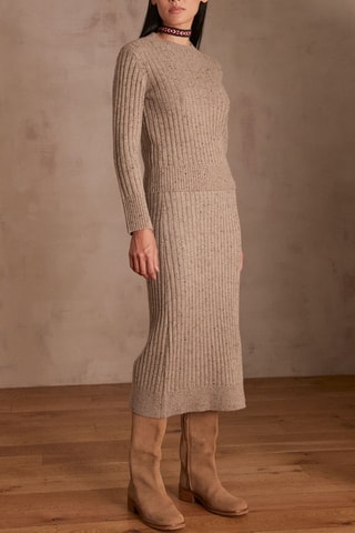 Falda recta - Topo oscuro