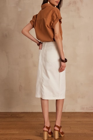 Falda recta - Blanco