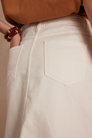 Falda recta - Blanco