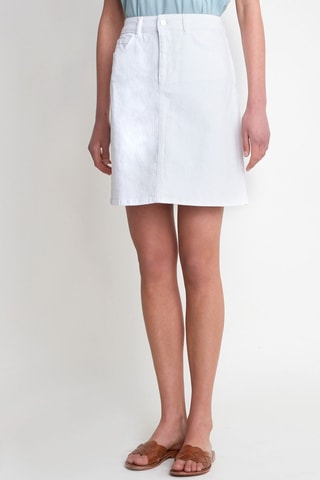 Falda recta vaquera - Crudo