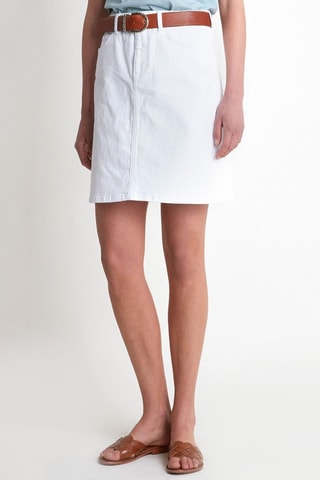 Falda recta vaquera - Crudo