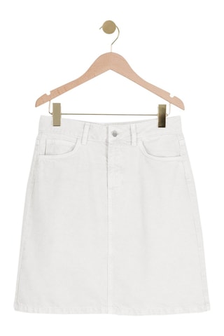 Falda recta vaquera - Crudo