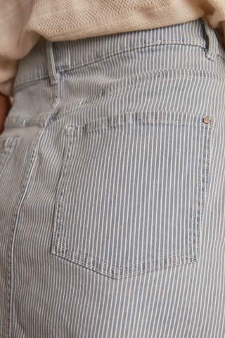 Falda recta vaquera de talle alto - Verde esmeralda