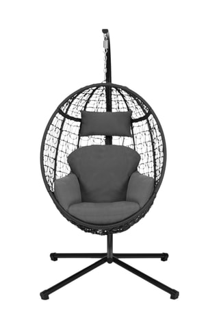 Cadeirão em forma de ovo suspenso com almofada - 100 x 100 x 196 cm - Até 150 kg