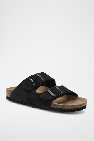 Mules em couro - Preto