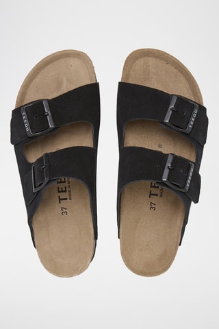 Mules em couro - Preto