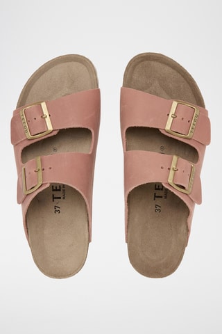 Mules em couro - Rosa