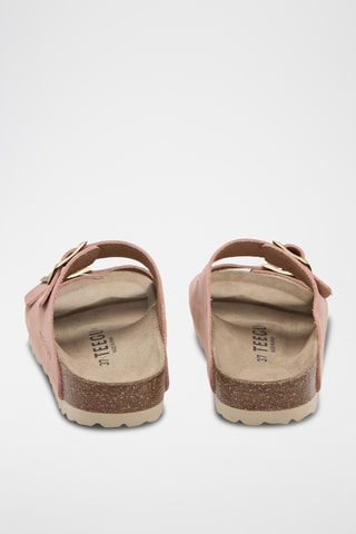 Mules em couro - Rosa