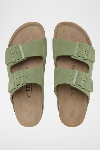 Mules em couro - Verde