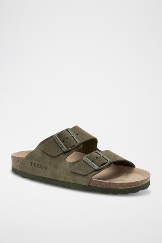 Mules em couro - Verde