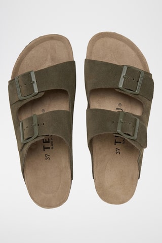 Mules em couro - Verde