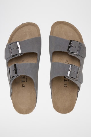 Mules em couro - Cinzento