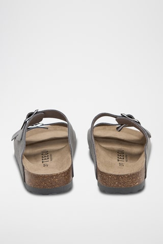 Mules em couro - Cinzento