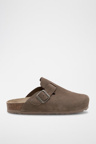 Socas em couro - Castanho