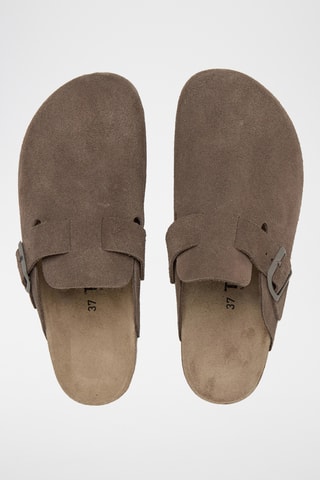 Socas em couro - Castanho