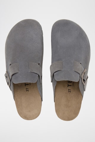 Socas em couro - Cinzento