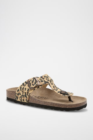 Sandálias - Bege e preto