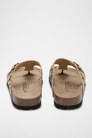 Sandálias - Bege e preto