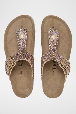 Sandálias - Dourado e rosa