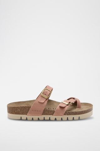 Sandálias em couro - Rosa