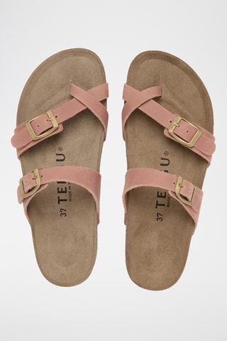 Sandálias em couro - Rosa