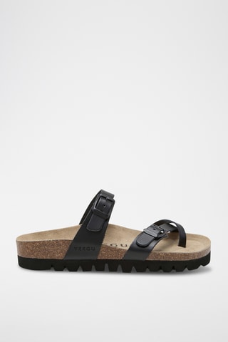 Sandales en cuir - Noir