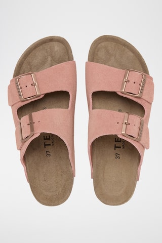 Mules em couro - Rosa