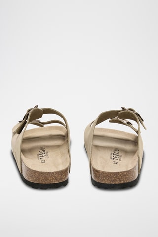 Mules em couro - Caqui