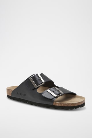 Mules em couro - Preto