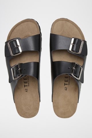 Mules em couro - Preto