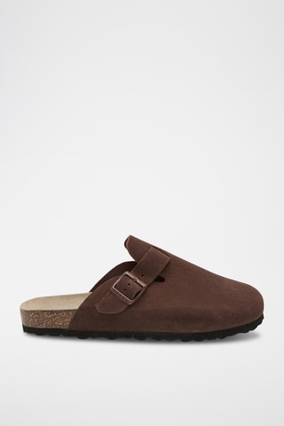 Socas em couro - Castanho