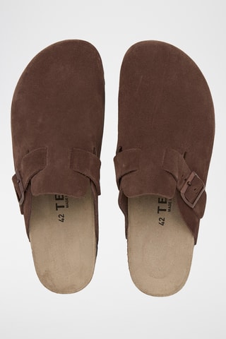 Socas em couro - Castanho