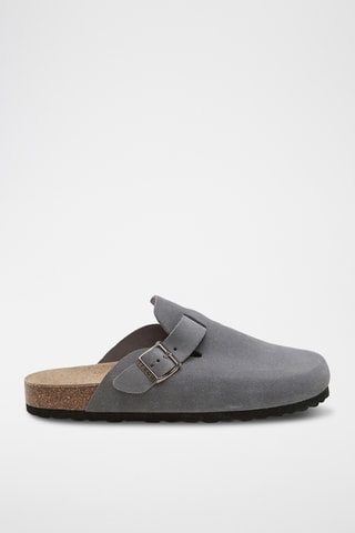 Socas em couro - Cinzento