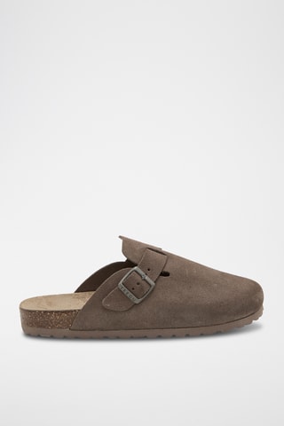 Socas em couro - Castanho