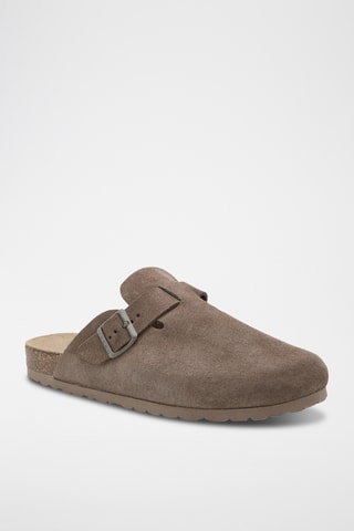 Socas em couro - Castanho